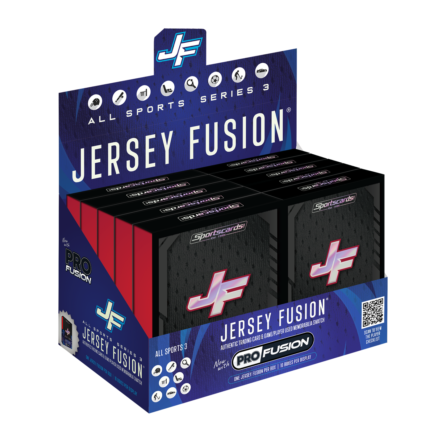 JERSEY FUSION 2024 ALL SPORTS SERIE 3 CASE (10 CAJAS) SPORTSCARDS