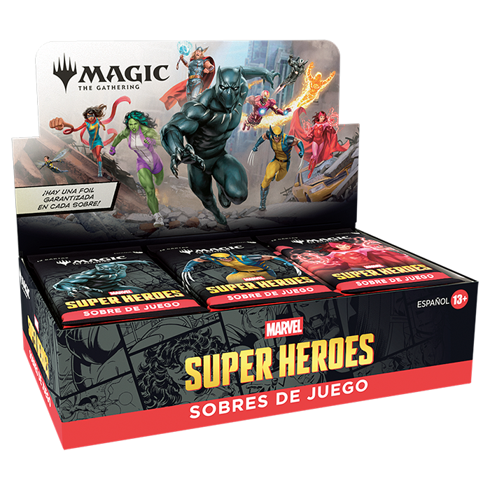 PLAY BOOSTER MARVEL SUPER HEROES MAGIC THE GATHERING 30 SOBRES (ESPAÑOL)
