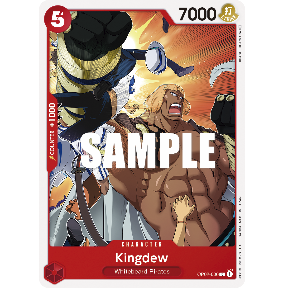 ONE PIECE CARD GAME OP02-006 C KINGDEW "PARAMOUNT WAR INGLÉS"