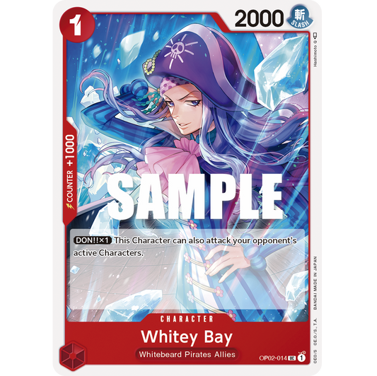ONE PIECE CARD GAME OP02-014 UC WHITEY BAY "PARAMOUNT WAR INGLÉS"