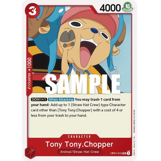 ONE PIECE CARD GAME OP01-015 UC TONY TONY.CHOPPER "ROMANCE DAWN ENGLISH"