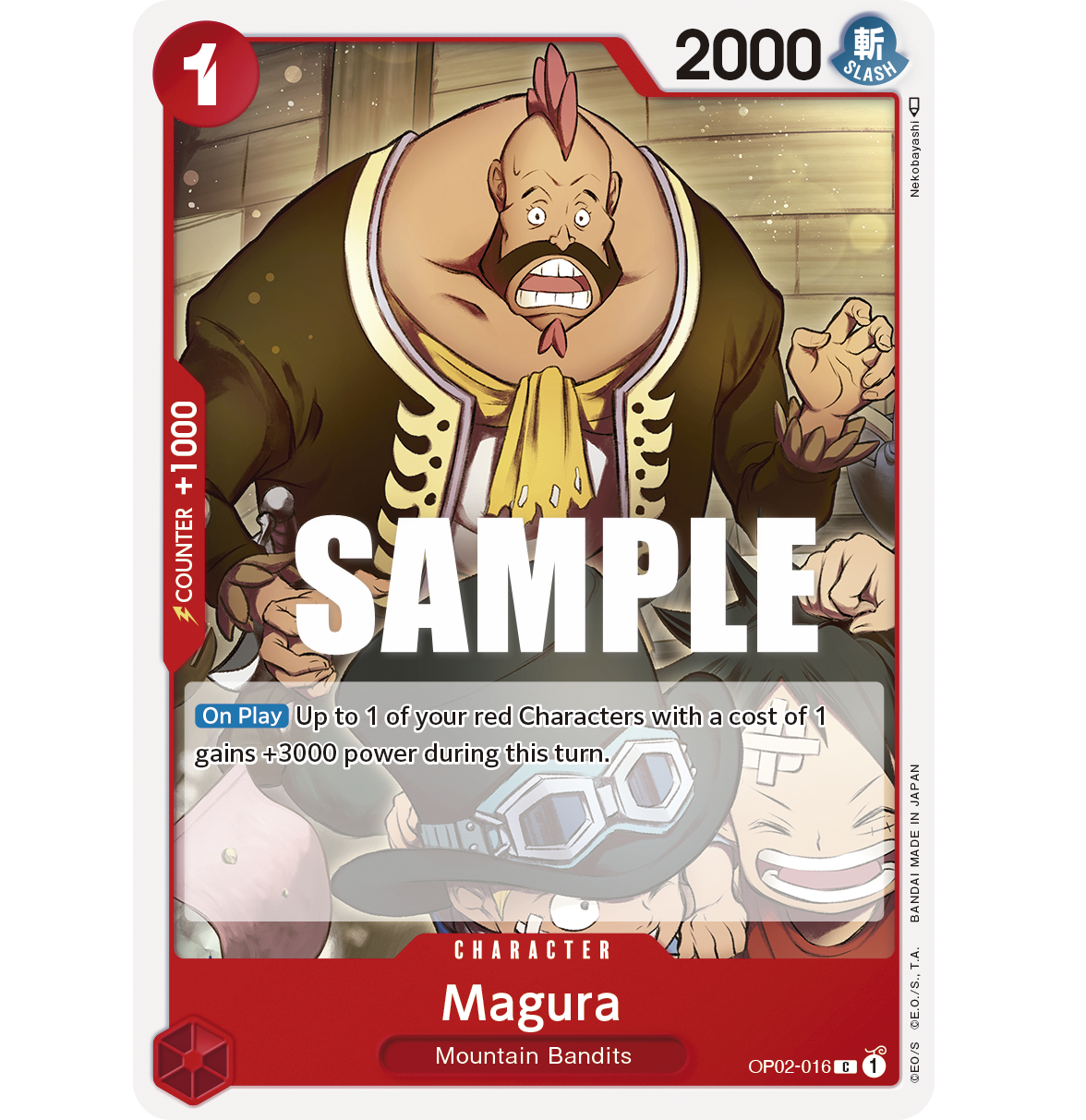 ONE PIECE CARD GAME OP02-016 C MAGURA "PARAMOUNT WAR ENGLISH"