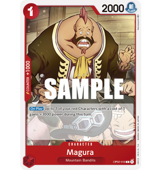 ONE PIECE CARD GAME OP02-016 C MAGURA "PARAMOUNT WAR ENGLISH"