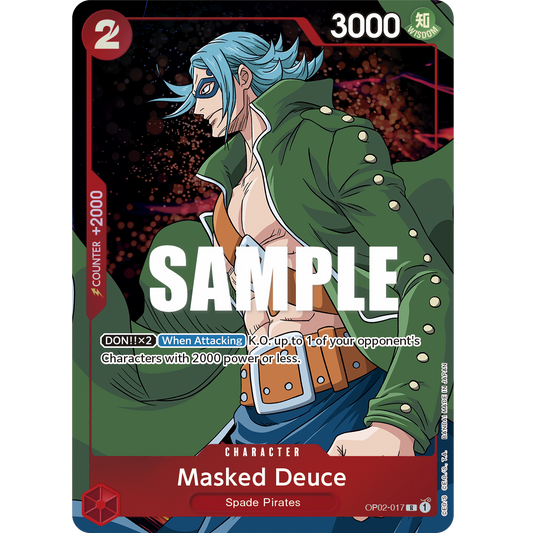 ONE PIECE CARD GAME OP02-017 R MASKED DEUCE (V.2) "PARAMOUNT WAR ENGLISH"