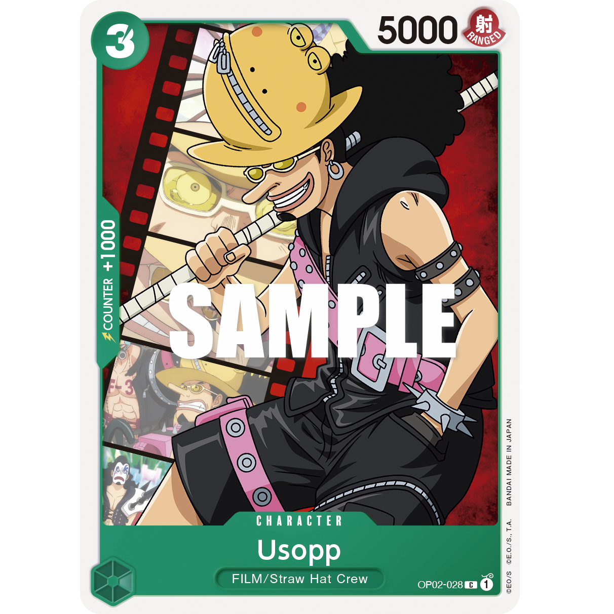 ONE PIECE CARD GAME OP02-028 C USOPP "PARAMOUNT WAR ENGLISH"