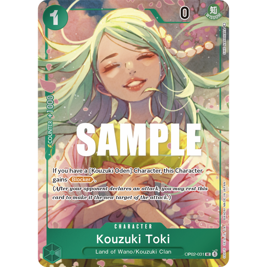 ONE PIECE CARD GAME OP02-031 UC KOUZUKI TOKI (V.2) "PARAMOUNT WAR INGLÉS"