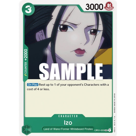 ONE PIECE CARD GAME OP01-033 UC IZO "ROMANCE DAWN INGLÉS"