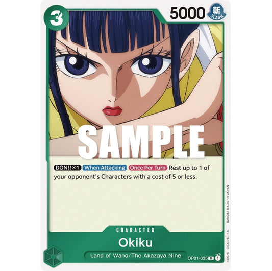 ONE PIECE CARD GAME OP01-035 R OKIKU "ROMANCE DAWN ENGLISH"