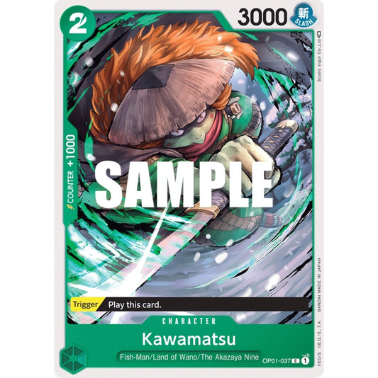 ONE PIECE CARD GAME OP01-037 C KAWAMATSU "ROMANCE DAWN ENGLISH"
