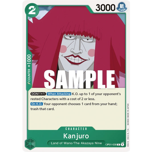 ONE PIECE CARD GAME OP01-038 C KANJURO "ROMANCE DAWN ENGLISH"