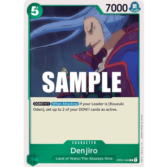 ONE PIECE CARD GAME OP01-046 R DENJIRO "ROMANCE DAWN ENGLISH"