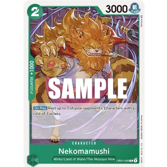 ONE PIECE CARD GAME OP01-048 C NEKOMAMUSHI (V.1) "ROMANCE DAWN INGLÉS"