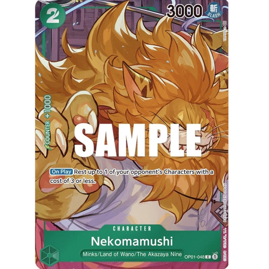 ONE PIECE CARD GAME OP01-048 C NEKOMAMUSHI (V.2) "ROMANCE DAWN INGLÉS"
