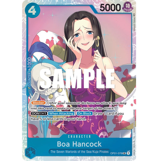 ONE PIECE CARD GAME OP01-078 SR BOA HANCOCK (V.1) "ROMANCE DAWN INGLÉS"