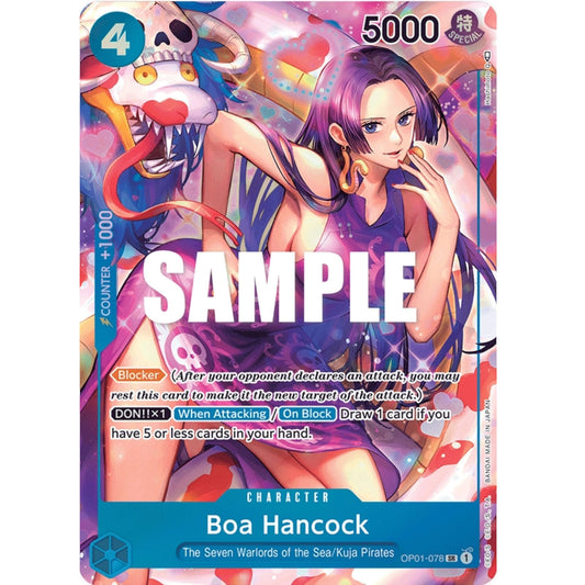 ONE PIECE CARD GAME OP01-078 SR BOA HANCOCK (V.2) "ROMANCE DAWN ENGLISH"