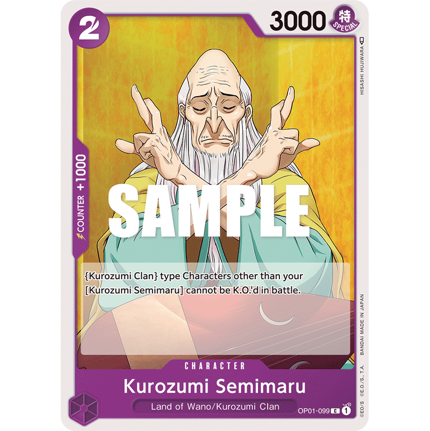 ONE PIECE CARD GAME OP01-099 C KUROZUMI SEMIMARU "ROMANCE DAWN ENGLISH"