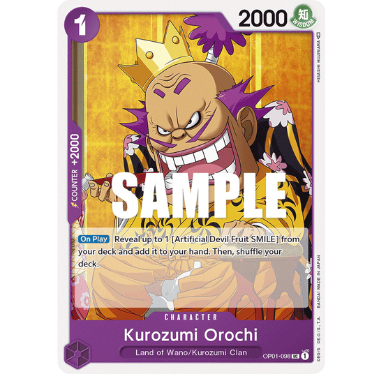 ONE PIECE CARD GAME OP01-098 UC KOROZUMI OROCHI "ROMANCE DAWN ENGLISH"