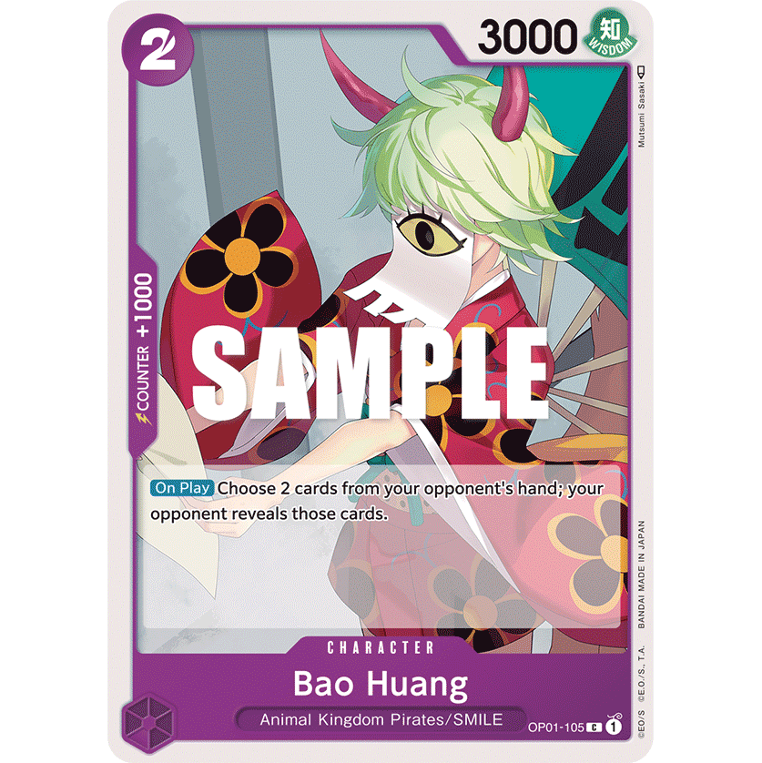 ONE PIECE CARD GAME OP01-105 C BAO HUANG "ROMANCE DAWN ENGLISH"