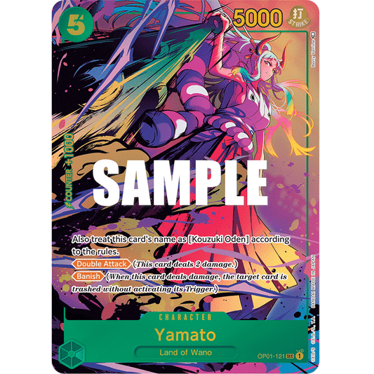 ONE PIECE CARD GAME OP01-121 SEC YAMATO (V.2) "ROMANCE DAWN ENGLISH"