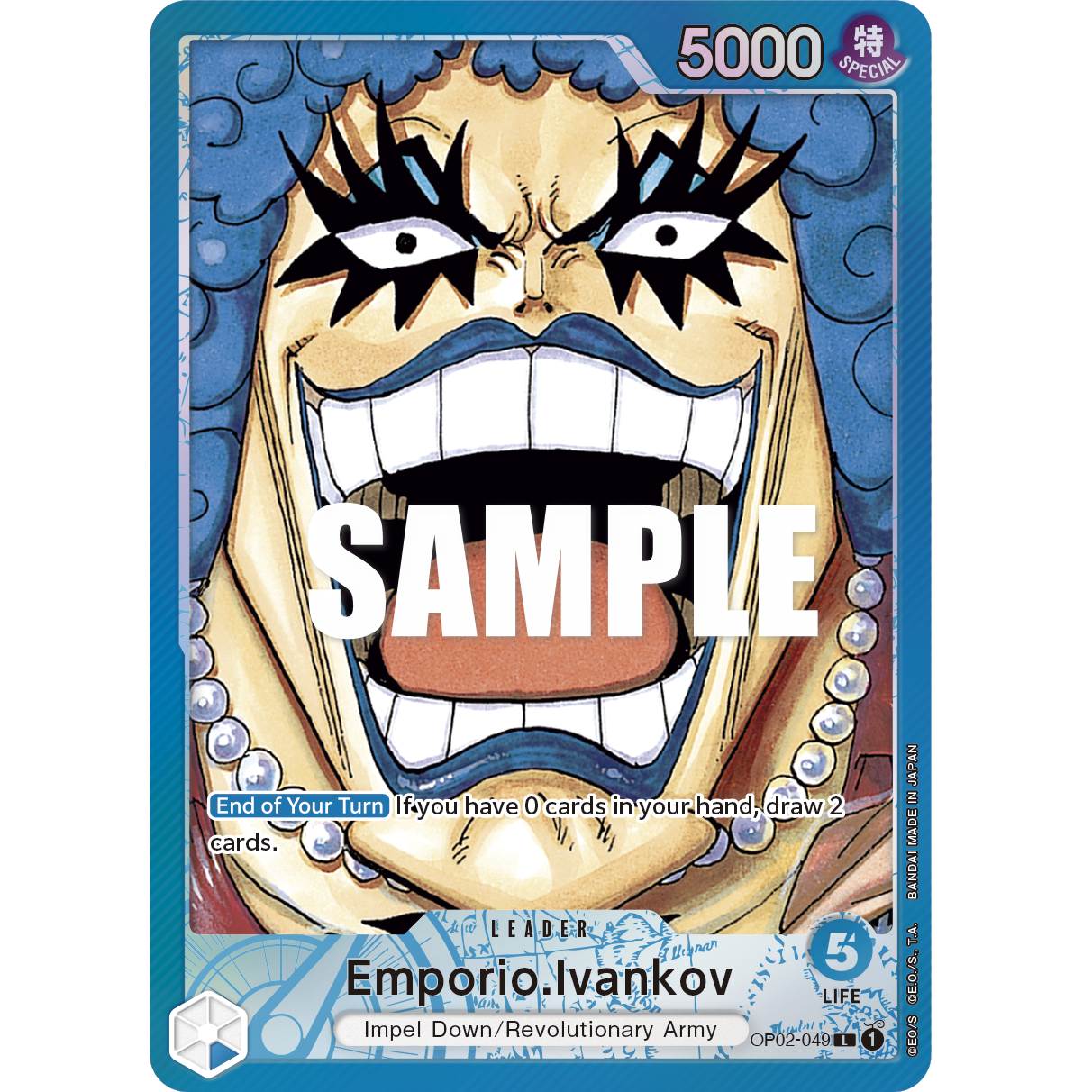 ONE PIECE CARD GAME OP02-049 L EMPORIO IVANKOV (V.2) "PARAMOUNT WAR ENGLISH"