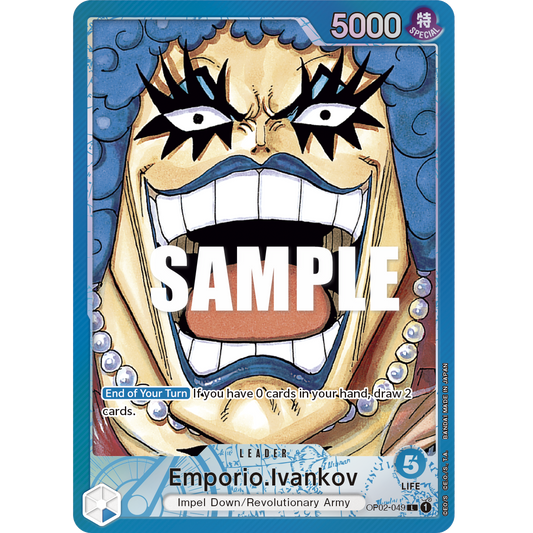 ONE PIECE CARD GAME OP02-049 L EMPORIO IVANKOV (V.2) "PARAMOUNT WAR INGLÉS"