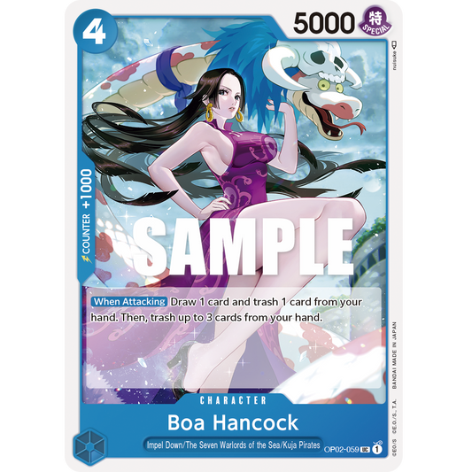 ONE PIECE CARD GAME OP02-059 UC BOA HANCOCK (V.1) "PARAMOUNT WAR ENGLISH"