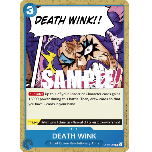 ONE PIECE CARD GAME OP02-069 C DEATH WINK "PARAMOUNT WAR ENGLISH"