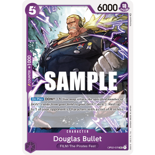ONE PIECE CARD GAME OP02-079 UC DOUGLAS BULLET "PARAMOUNT WAR INGLÉS"