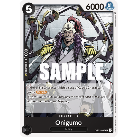 ONE PIECE CARD GAME OP02-095 UC ONIGUMO "PARAMOUNT WAR INGLÉS"