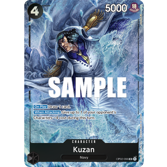 ONE PIECE CARD GAME OP02-096 SR KUZAN (V.2) "PARAMOUNT WAR ENGLISH"