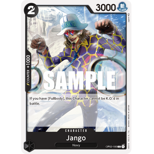 ONE PIECE CARD GAME OP02-100 C JANGO "PARAMOUNT WAR ENGLISH"