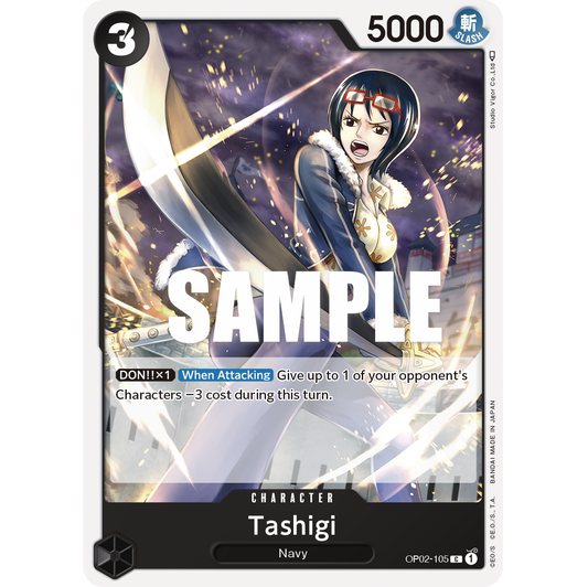ONE PIECE CARD GAME OP02-105 C TASHIGI (V.1) "PARAMOUNT WAR INGLÉS"