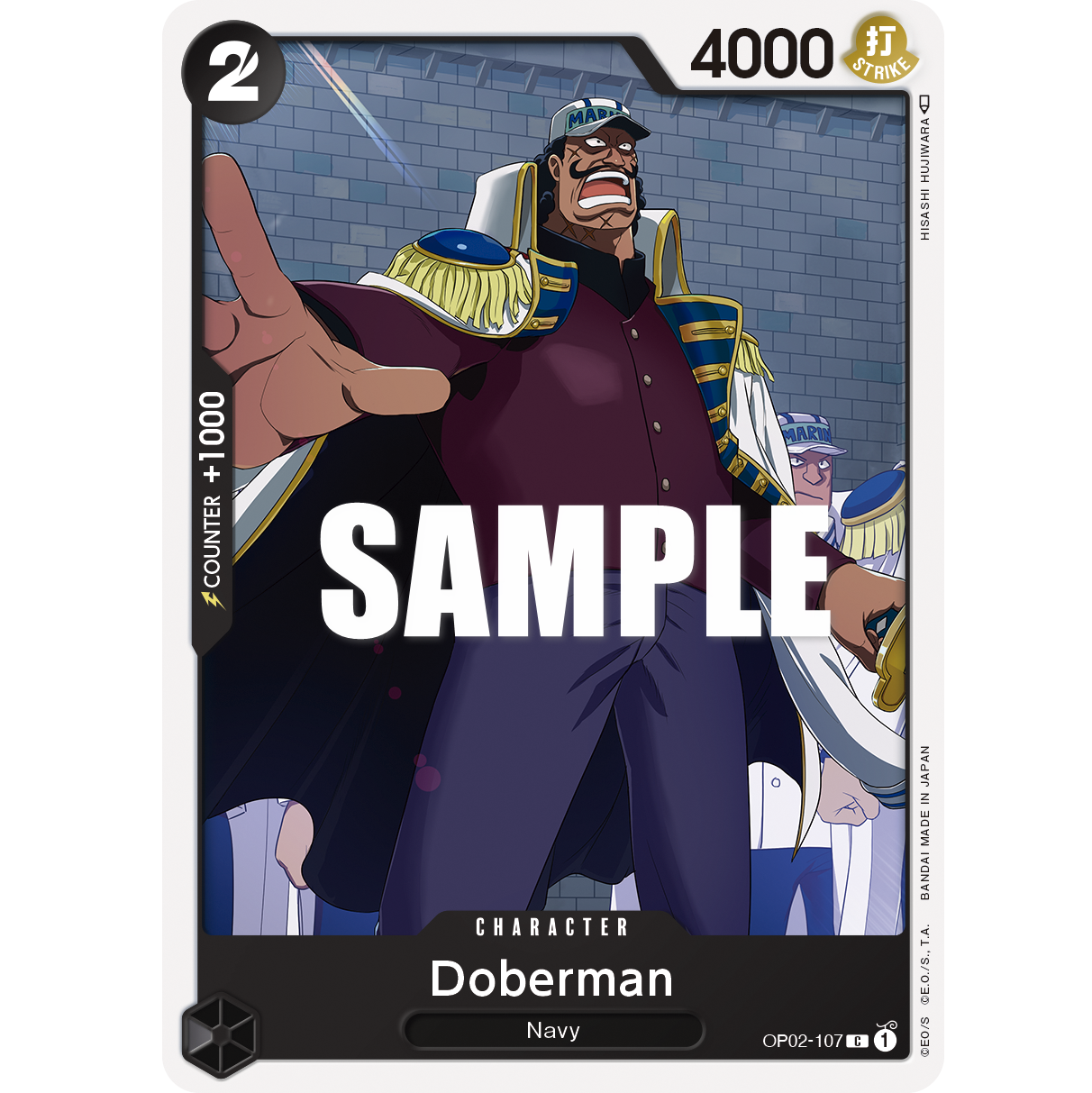 ONE PIECE CARD GAME OP02-107 C DOBERMAN "PARAMOUNT WAR INGLÉS"