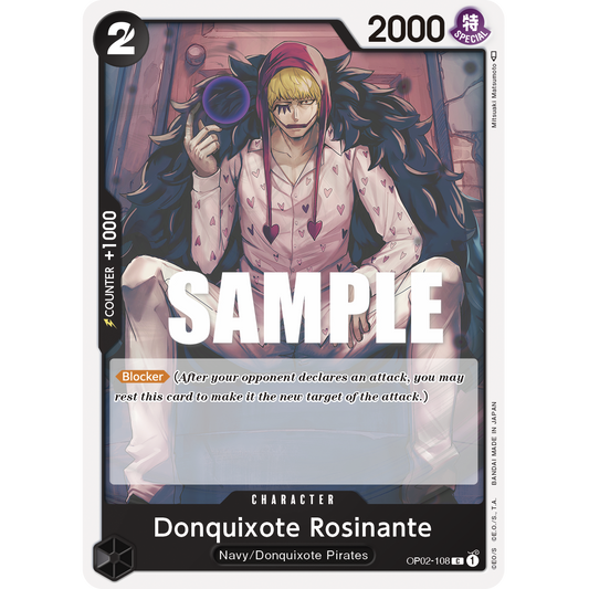 ONE PIECE CARD GAME OP02-108 C DONQUIXOTE ROSINANTE (V.1) "PARAMOUNT WAR ENGLISH"