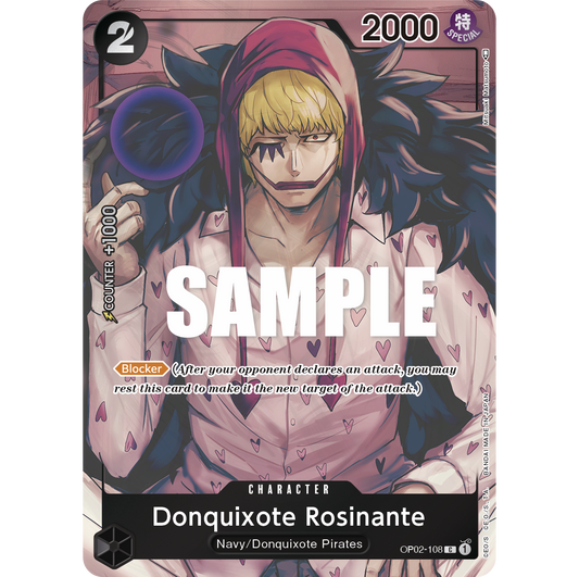 ONE PIECE CARD GAME OP02-108 C DONQUIXOTE ROSINANTE (V.2) "PARAMOUNT WAR ENGLISH"