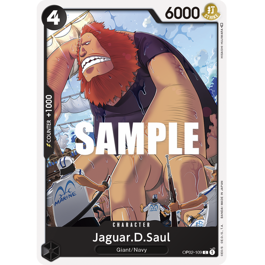 ONE PIECE CARD GAME OP02-109 C JAGUAR.D.SAUL "PARAMOUNT WAR ENGLISH"
