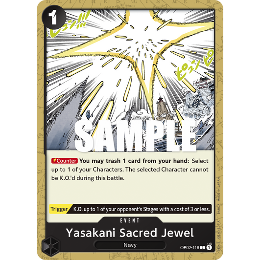 ONE PIECE CARD GAME OP02-118 C YASAKANI SACRED JEWEL "PARAMOUNT WAR ENGLISH"