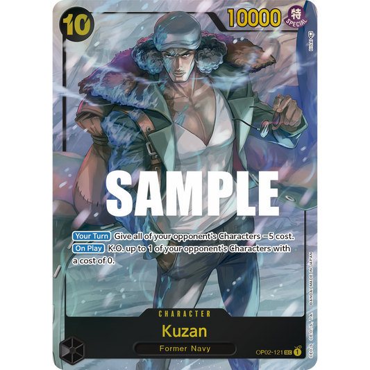 ONE PIECE CARD GAME OP02-121 SEC KUZAN (V.2) "PARAMOUNT WAR INGLÉS"