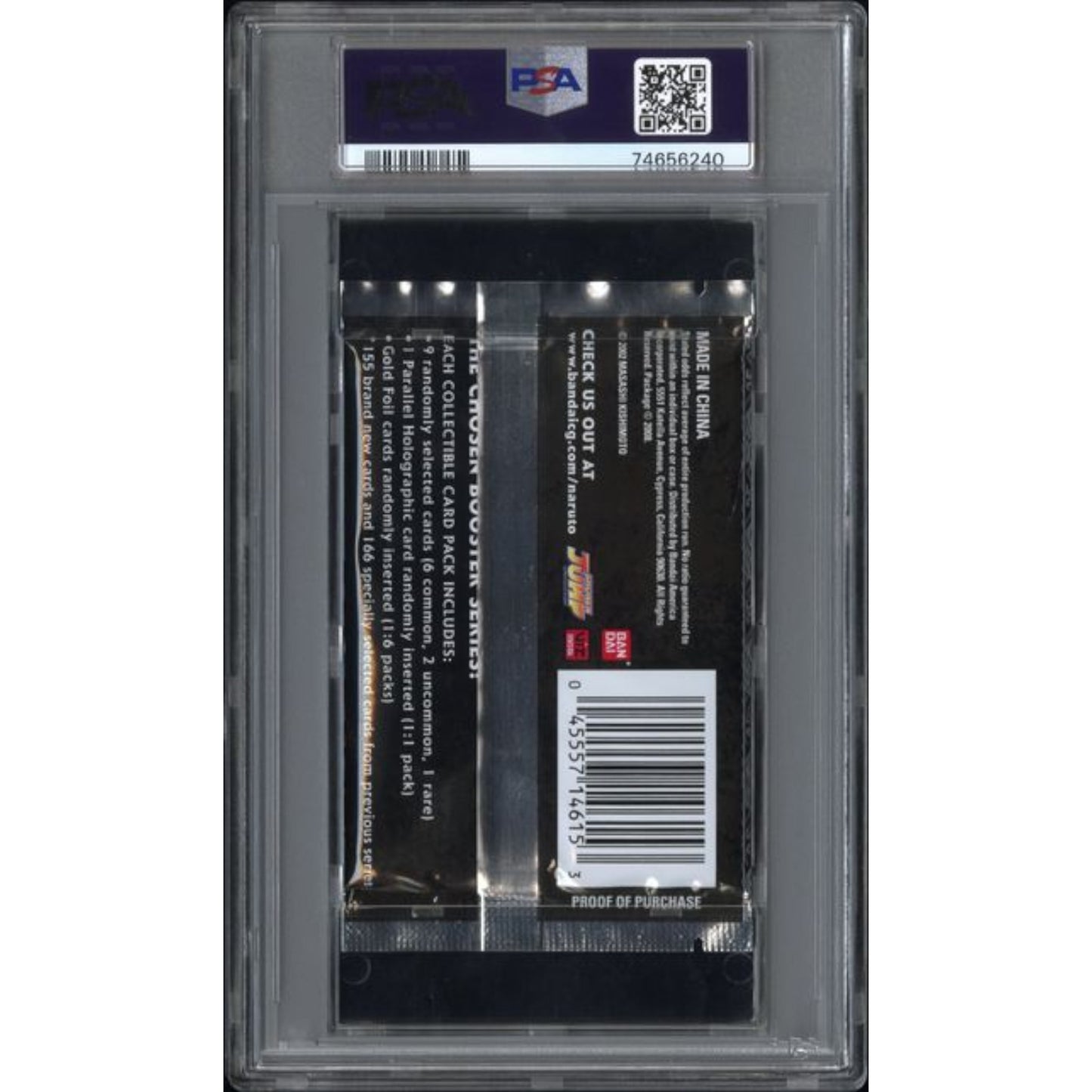 BOOSTER NARUTO SHIPPUDEN CCG "THE CHOSEN" SASUKE UCHIHA PSA 9