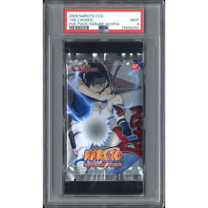 BOOSTER NARUTO SHIPPUDEN CCG "THE CHOSEN" SASUKE UCHIHA PSA 9
