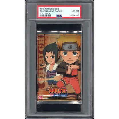 BOOSTER NARUTO SHIPPUDEN CCG "TOURNAMENT PACK 2" CHIBI PSA 8