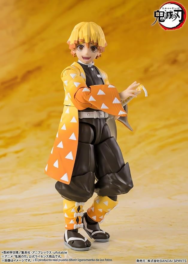 FIGURA ZENITSU AGATSUMA DEMON SLAYER - KIMETSU NO YAIBA - S.H. FIGUARTS BANDAI TAMASHII NATIONS