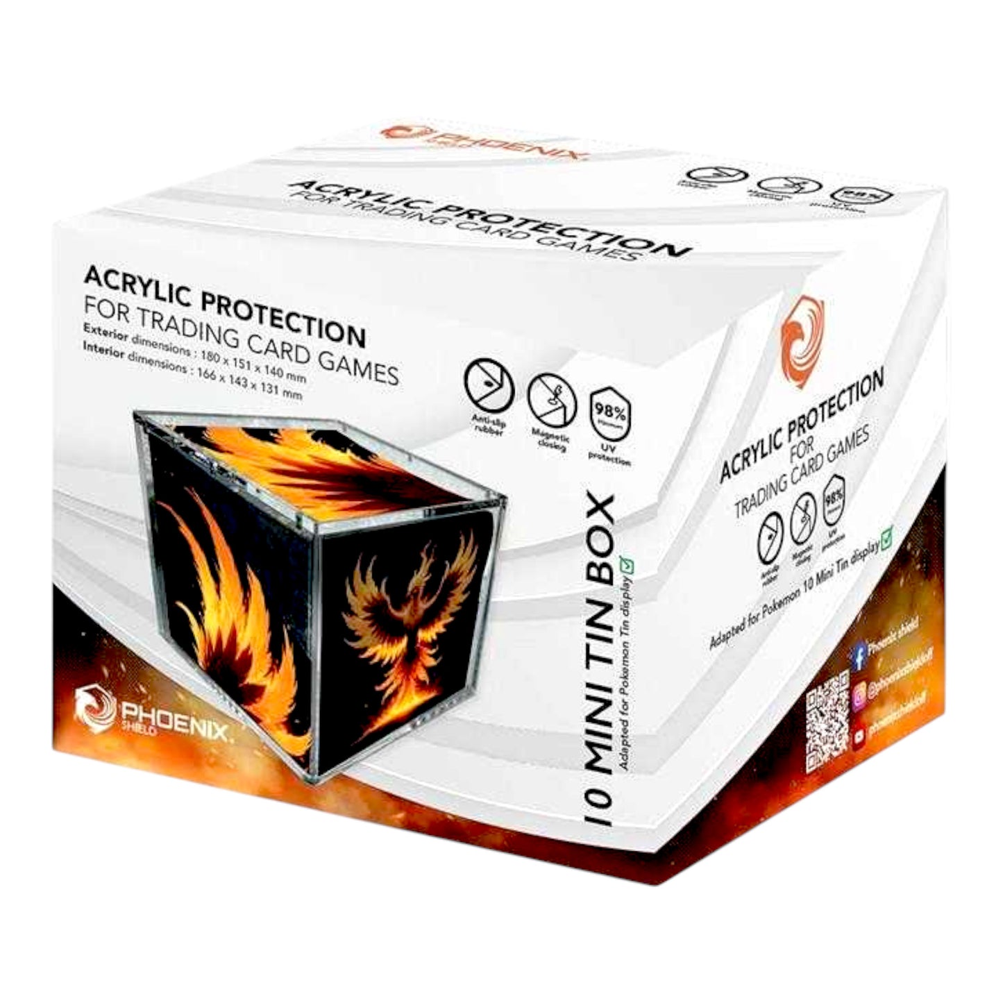 PROTECTOR MAGNÉTICO METACRILATO POKEMON CASE 10 MINI TIN