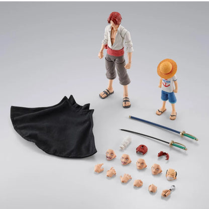 FIGURA ONE PIECE SHANKS & MONKEY D. LUFFY CHILDHOOD S.H. FIGUARTS BANDAI SPIRITS TAMASHII NATIONS