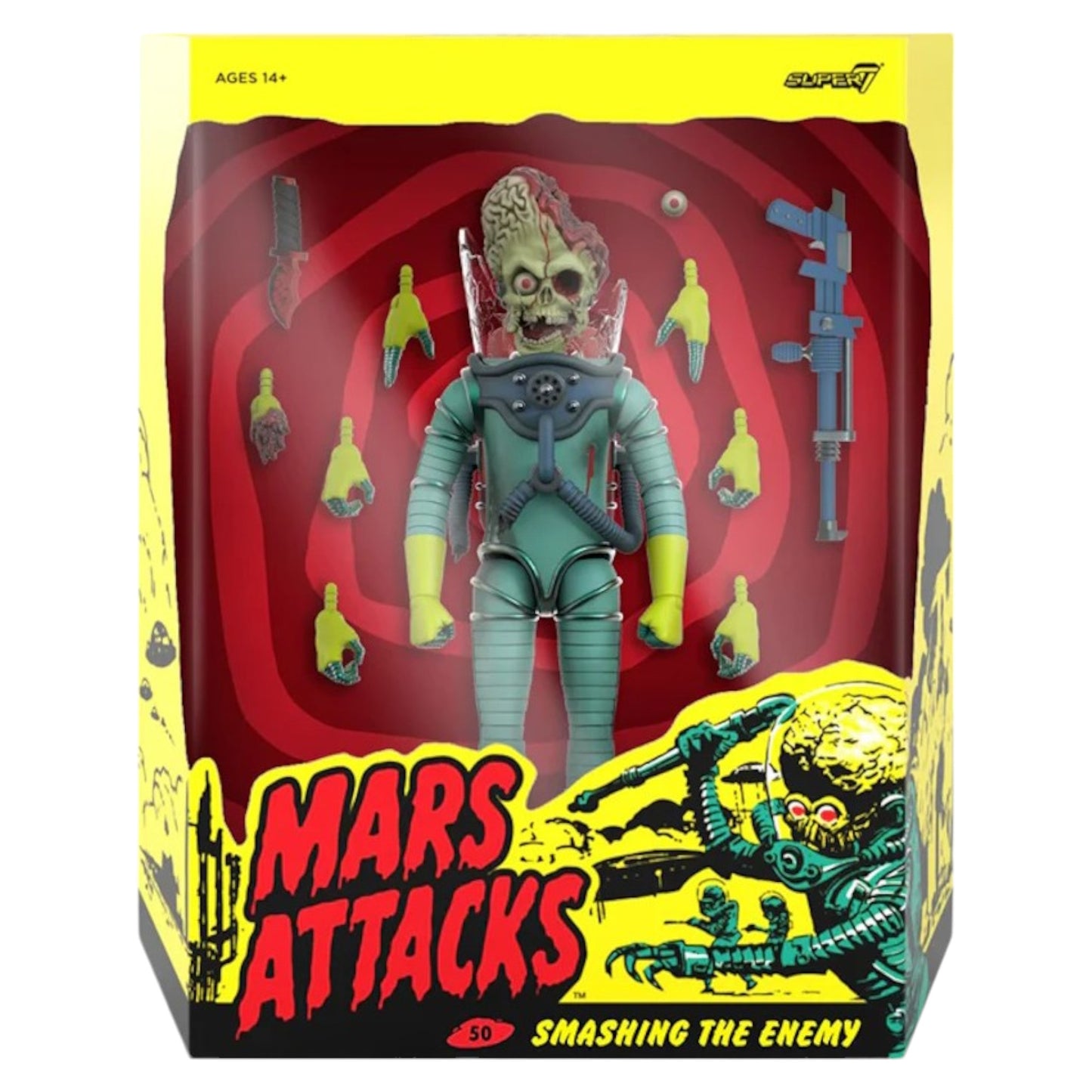 MARS ATTACKS FIGURA ULTIMATES MARTIAN WAVE 1 (SMASHING THE ENEMY) SUPER7