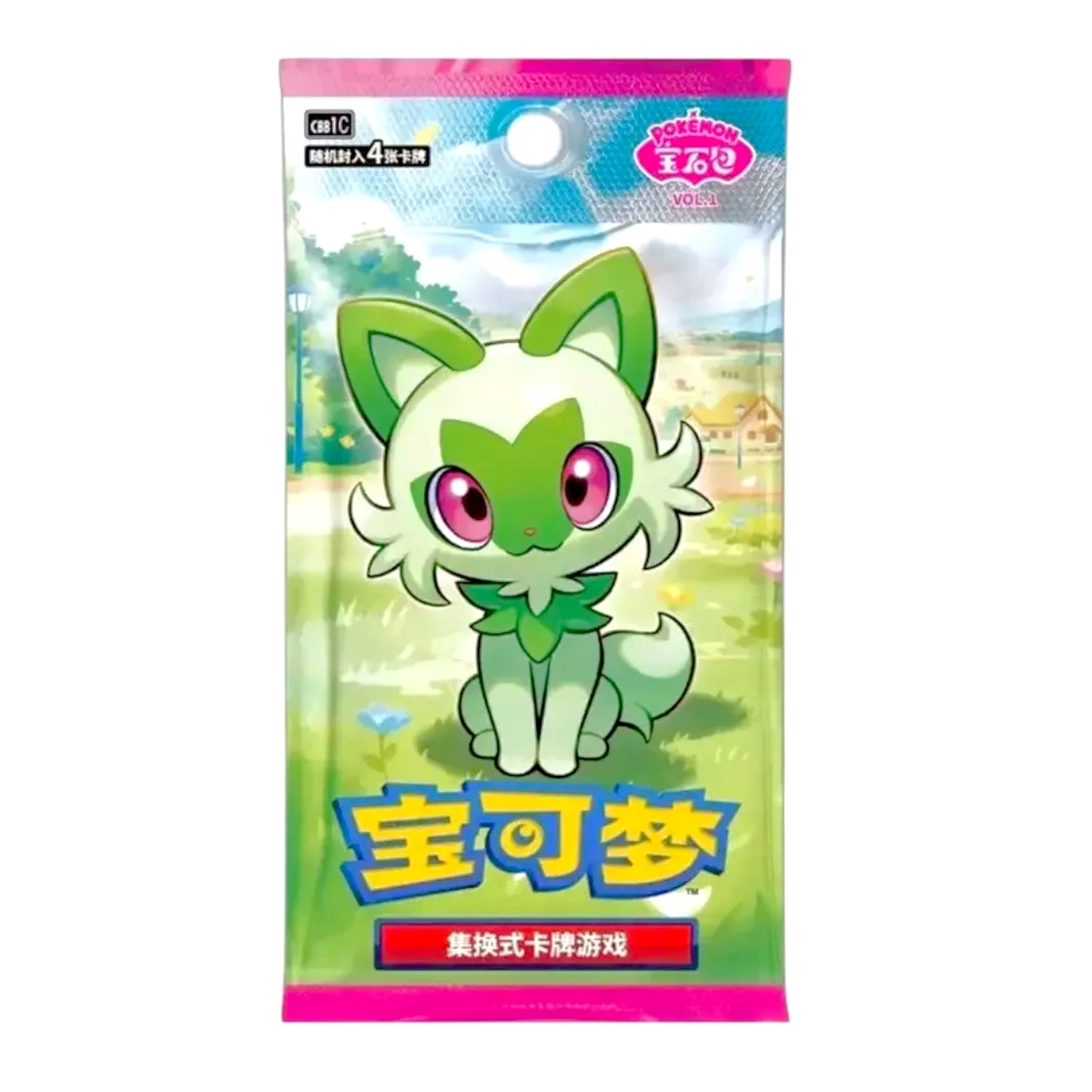 POKEMON CN TCG GEM PACK BOX CBB1C CHINO + PIKACHU PROMO 004/SV-P