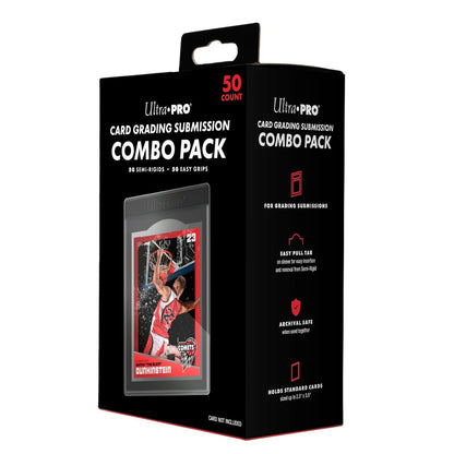 ULTRA PRO - 50 SEMI RIGID CARD + 50 EASY GRIPS COMBO PACK GRADED CARD SUBMISSION