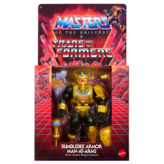 FIGURA MAN-AT-ARMS BUMBLEBEE TRANSFORMERS X MASTERS OF THE UNIVERSE