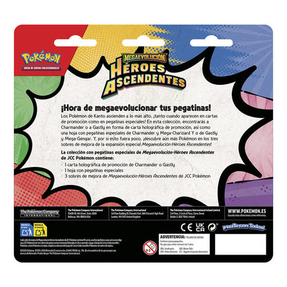 BLISTER 3 SOBRES TECH STICKER POKEMON HEROES ASCENDENTES (ESPAÑOL)