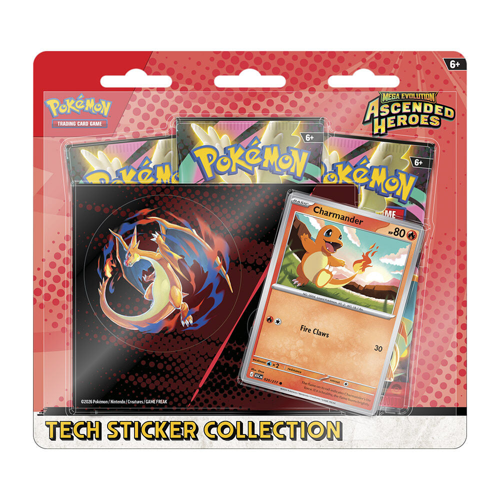 BLISTER 3 SOBRES TECH STICKER POKEMON ASCENDED HEROES (INGLÉS)